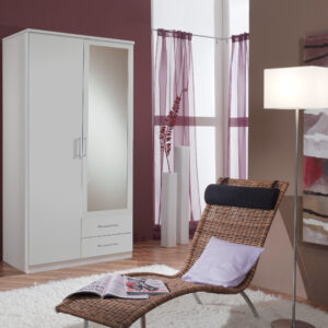 VENICE ALPINE WHITE EFFECT 2 DOOR 2 DRAWER WARDROBE