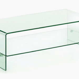 Angola Clear Coffee Table with Shelf