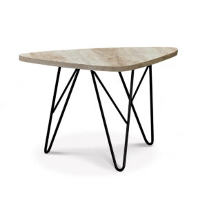 Mersey Coffee Table Natural with Black Metal Legs
