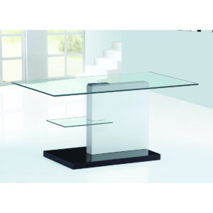 Spiers White High Gloss Coffee Table with Black HG Base