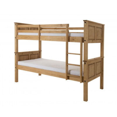 Corona Bunk Bed . Distressed Solid Waxed Light Pine