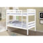 Tripoli Bunk . Solid Wood . Single . White . Splits into two beds Available with Pair of Underbed Drawers with Castors