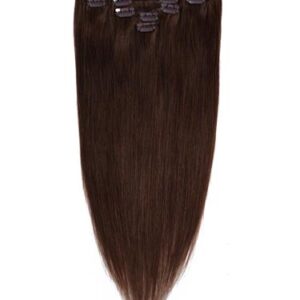 Fab Clip In Remy Hair Extensions – Full Head-2-Darkest Brown