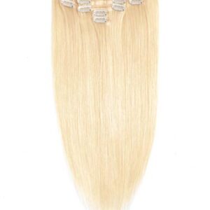 Fab Clip In Remy Hair Extensions – Full Head-613-Lightest Blonde