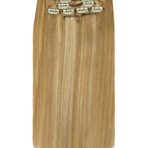 Fab Clip In Remy Hair Extensions – Full Head-12/16/613-Light Golden Brown/Sahara Blonde/Lightest Blonde Mix