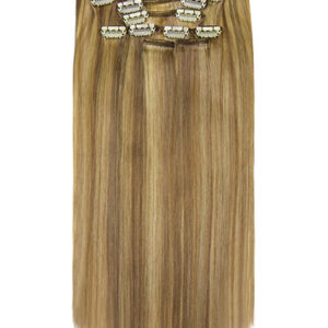 Fab Clip In Remy Hair Extensions – Full Head-18/613-Ash Blonde with Lightest Blonde