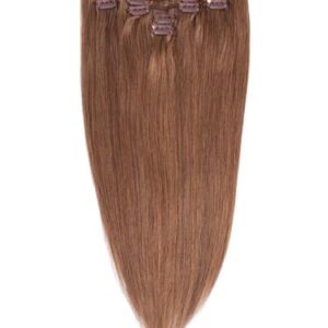 Fab Clip In Remy Hair Extensions – Full Head-8-Light Brown