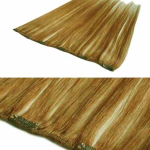 I&K Clip In Human Hair Extensions – Quick Length Piece-12-Light Golden Brown