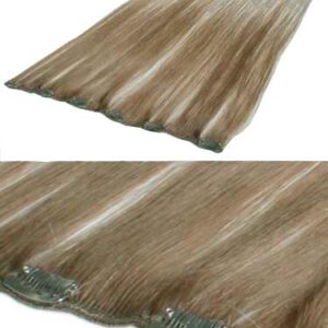 I&K Clip In Human Hair Extensions – Quick Length Piece-18-Ash Blonde