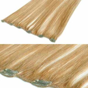 I&K Clip In Human Hair Extensions – Quick Length Piece-27-Strawberry Blonde