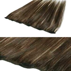 I&K Clip In Human Hair Extensions – Quick Length Piece-3-Dark Brown