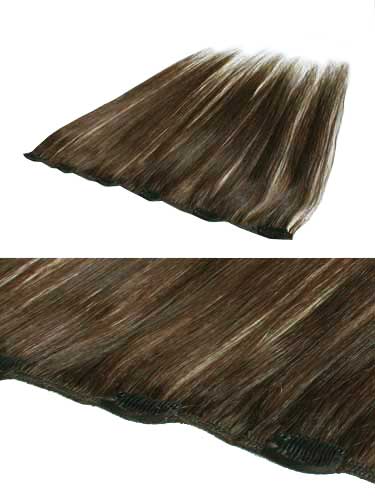 I&K Clip In Human Hair Extensions – Quick Length Piece-3-Dark Brown