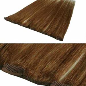 I&K Clip In Human Hair Extensions – Quick Length Piece-8-Light Brown