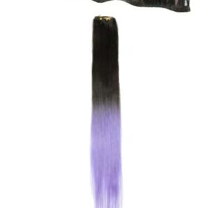 I&K Clip In Human Hair Extensions – Quick Length T2/Lavender
